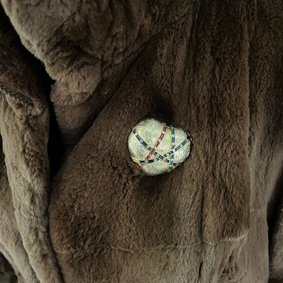 Zuki fringed sheared beaver coat - Picture 2 of 6